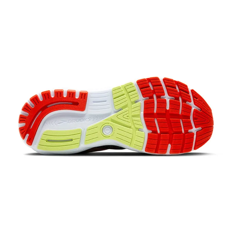 Brooks Ghost 16 Black Mandarin Red Green-5