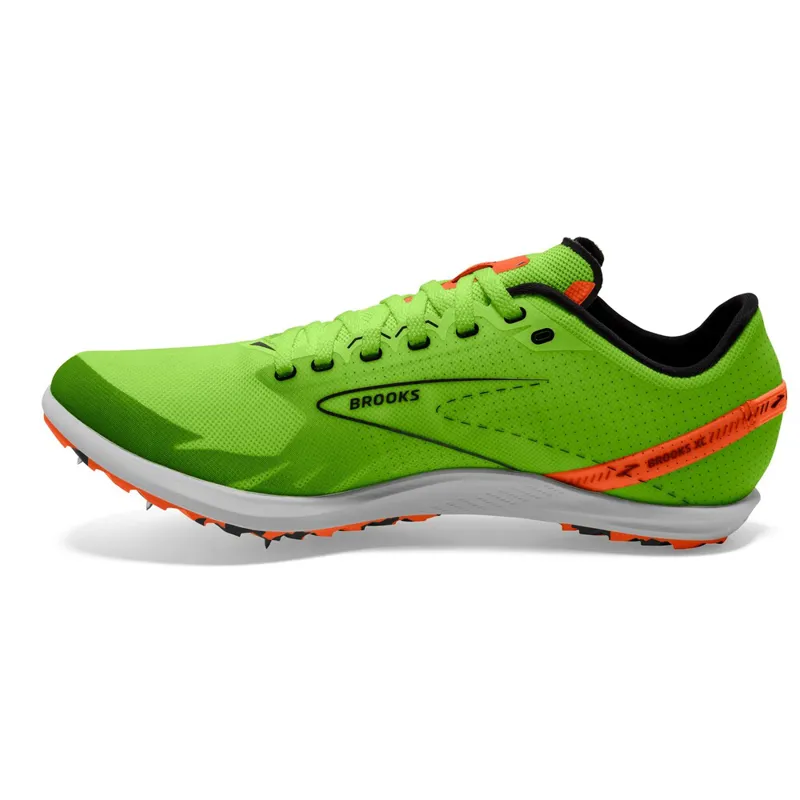 Brooks Draft XC Spike Green Gecko Red Orange White Unisex-2