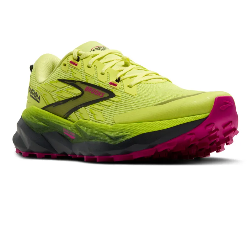 Brooks Cascadia 19 Sunny Lime Black Magenta Women's-4