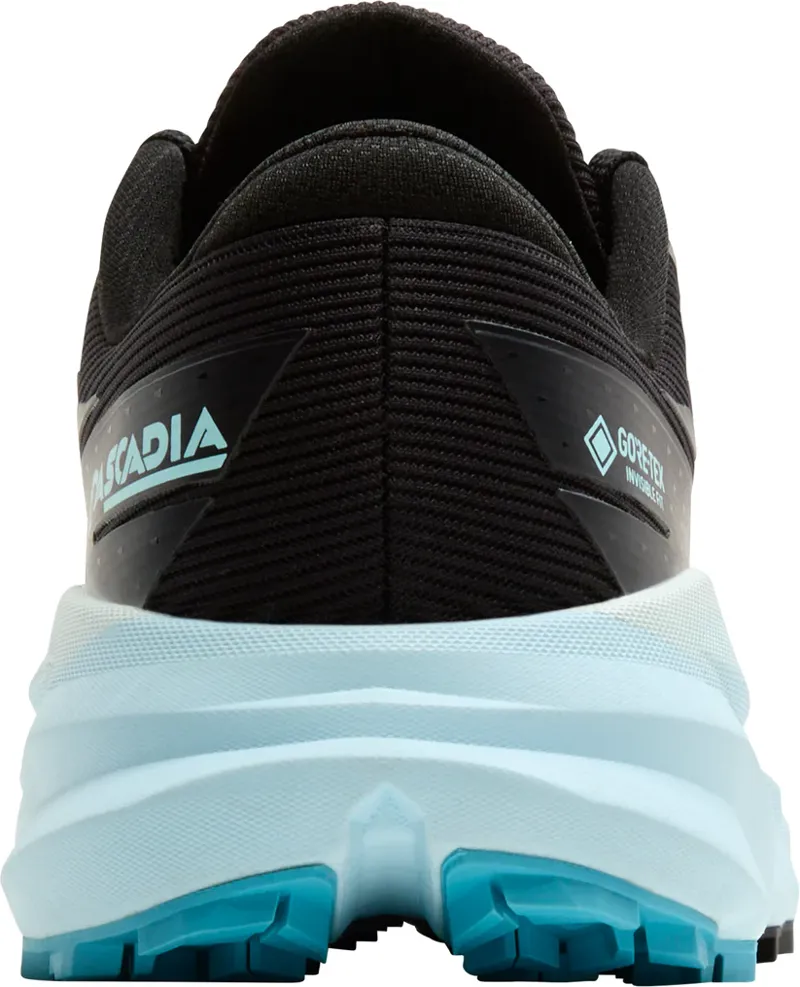 Brooks Cascadia 19 GTX Black Ebony Blue Flower Women's-4