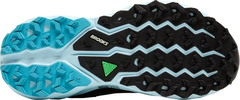 Brooks Cascadia 19 GTX Black Ebony Blue Flower Women's-1