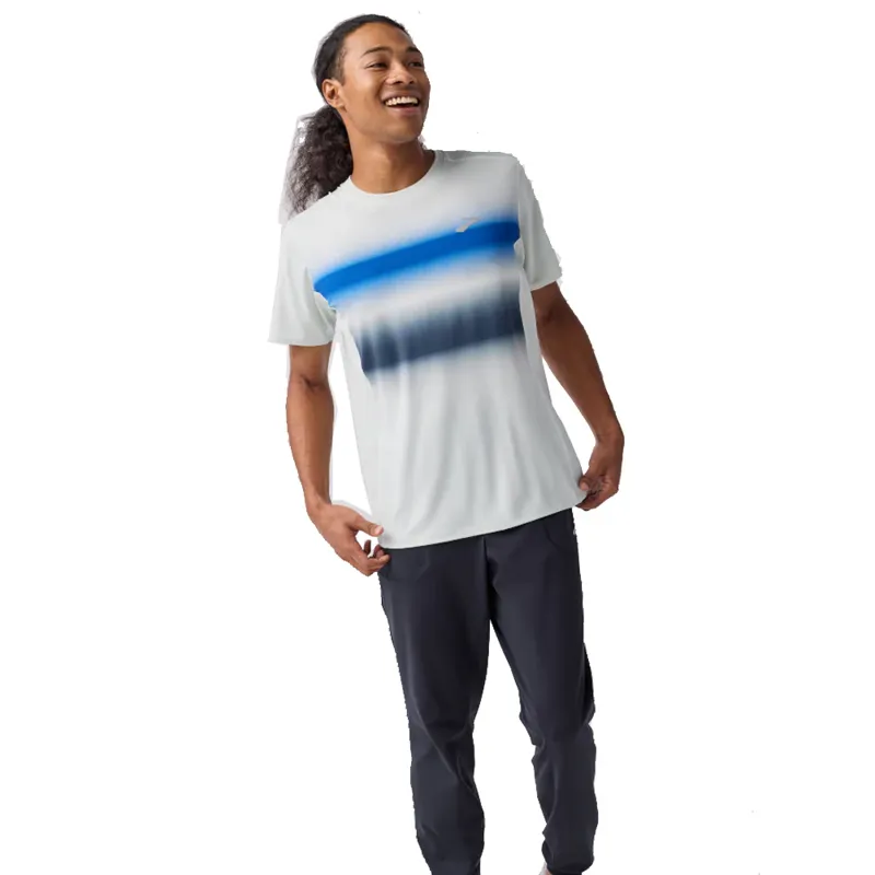 Brooks Atmosphere Short Sleeve 3.0 Smoke Shadow Stripe Men's