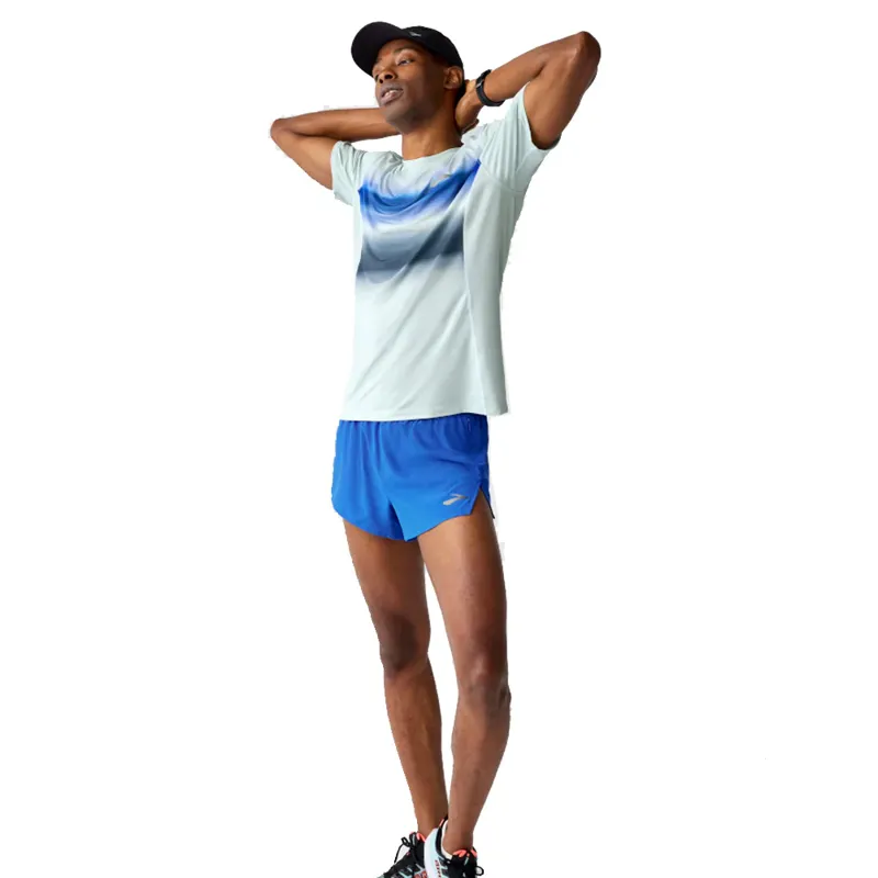 Brooks Atmosphere Short Sleeve 3.0 Smoke Shadow Stripe Men's-1