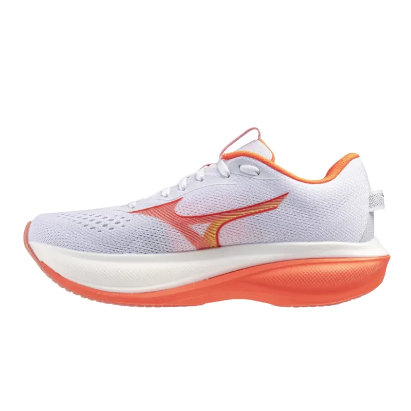 Mizuno Wave Rider 30 White Flamingo Coral Lime Pulp Women's-3