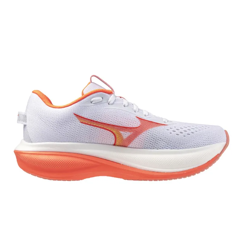 Mizuno Wave Rider 30 White Flamingo Coral Lime Pulp Women's