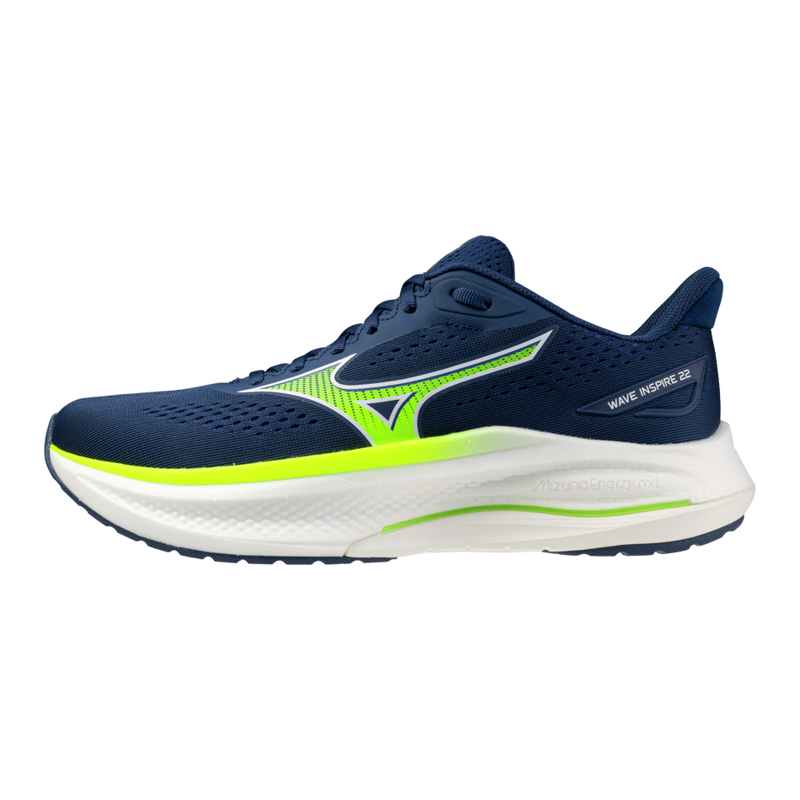 Mizuno Wave Inspire 22 Estate Blue Lightning Yellow Men's-1