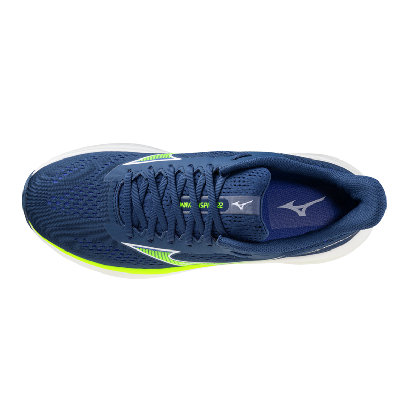 Mizuno Wave Inspire 22 Estate Blue Lightning Yellow Men's-3