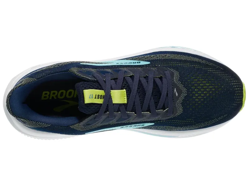 Brooks Ghost 17 Peacoat Lime Blue Men's-3